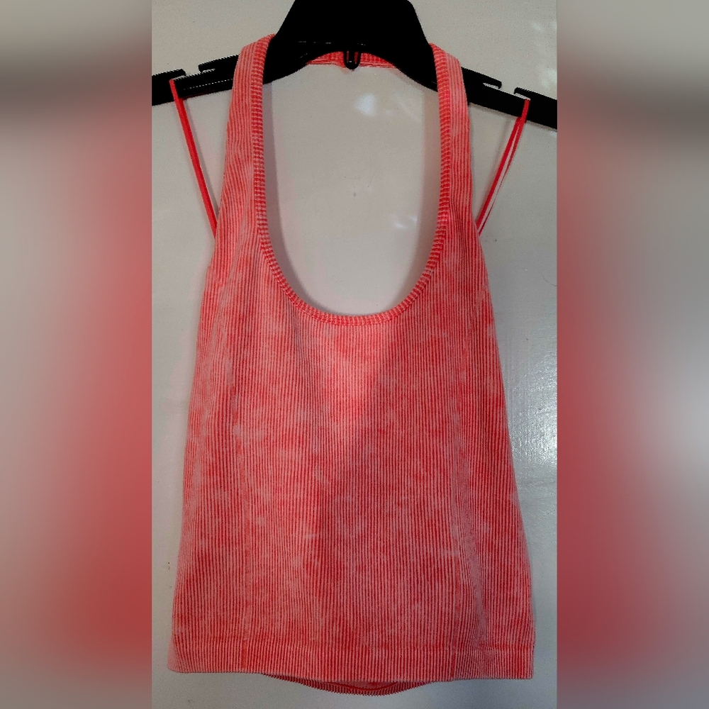 Faded Red Striped Tank Top